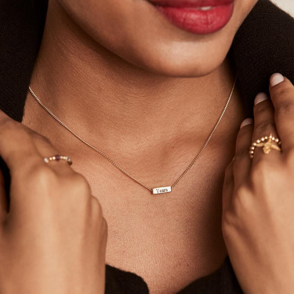 Personalised Ingot Gold Plated Necklace