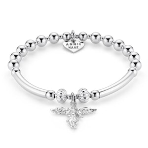 Flores Silver Charm Bracelet - My Guardian Angel