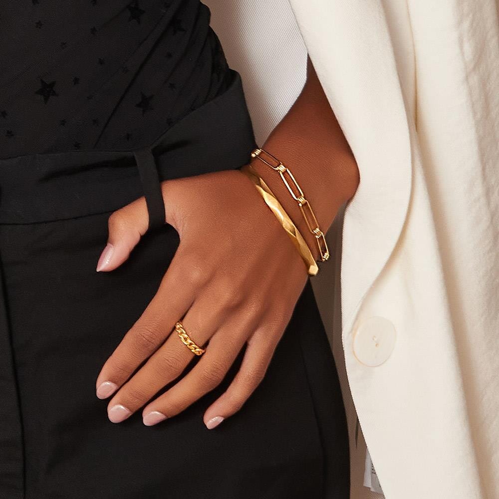 NU & MII Grace Gold Plated Bangle