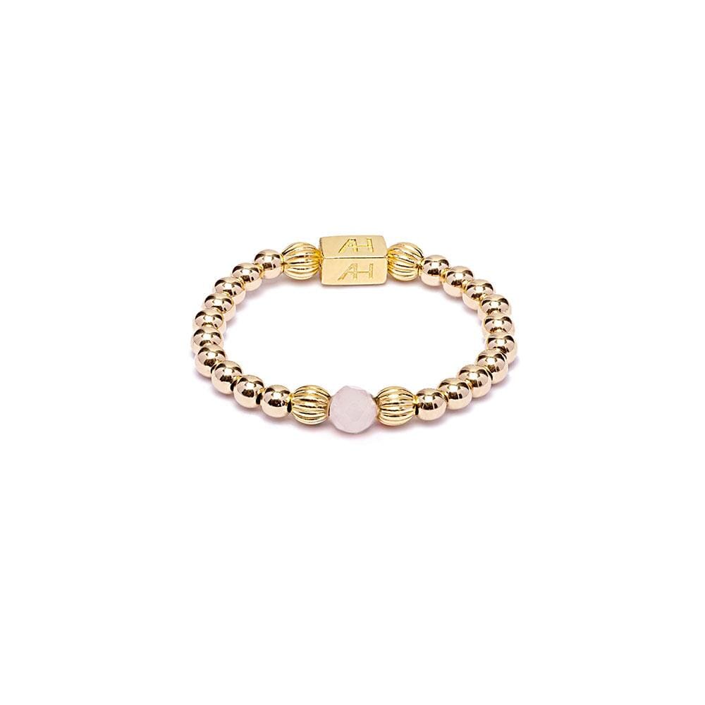 Aster Gold Ring - Rose Quartz