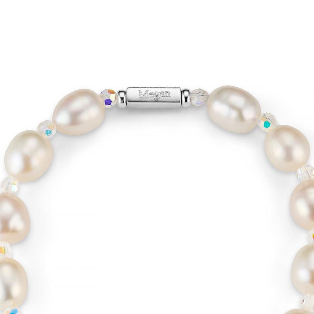 Harmony Pearl Silver Charm Bracelet - Personalised