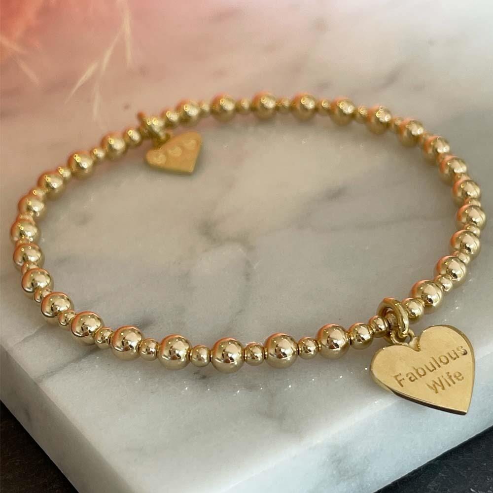 Mini Orchid Gold Charm Bracelet - Fabulous Wife