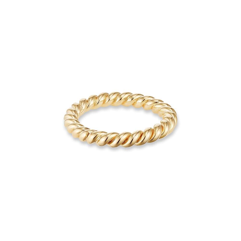 Outlet Solid Twirl Gold Ring