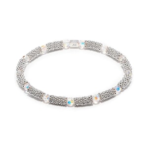 Frankie's Silver Bracelet  - Crystal