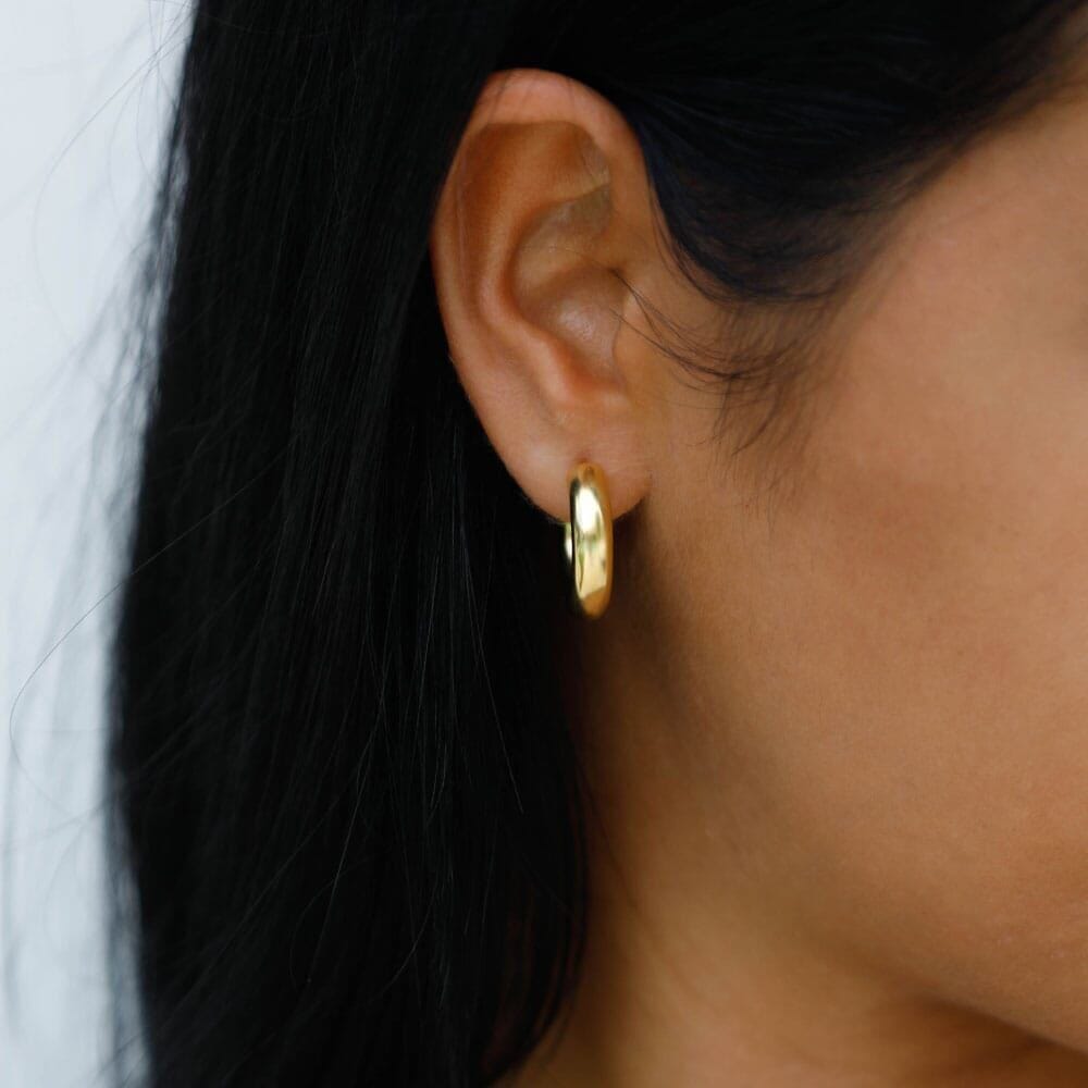 NU & MII Alma Hoop Gold Earrings