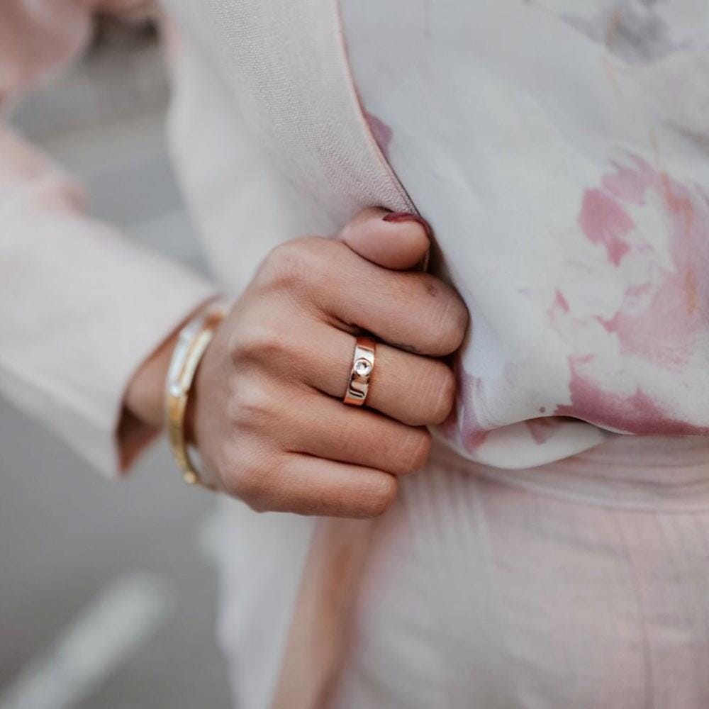 Outlet Samara Crystal Gold Ring - Clear Crystal