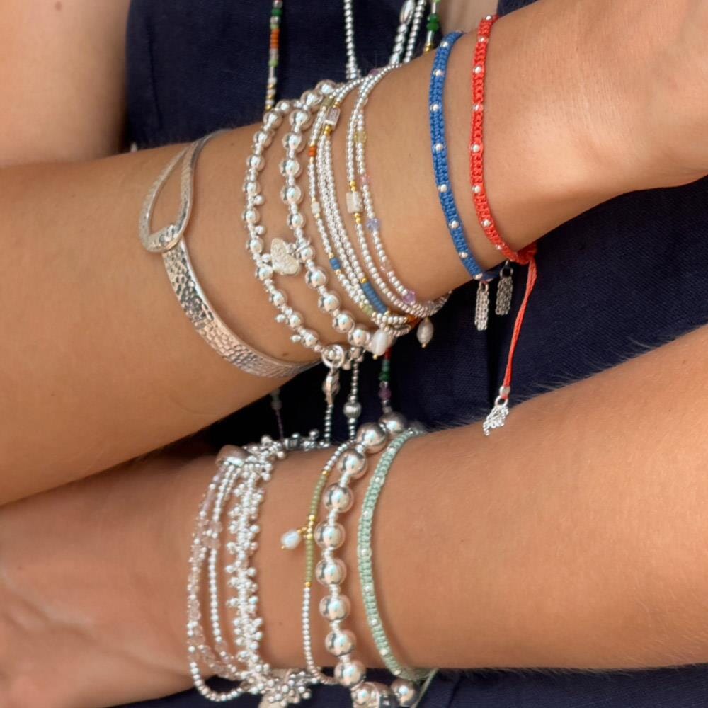 Willow Silver and Gold Plated Bracelet - Multi Coloured