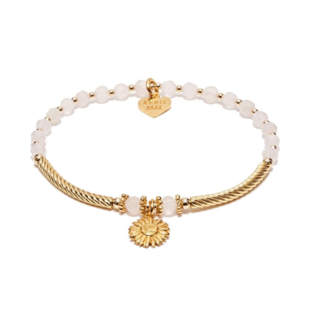 Fleur Sunflower Gold Plated Charm Bracelet