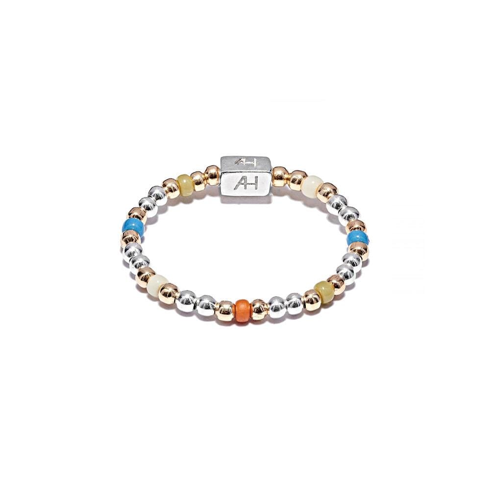 Willow Silver and Gold Plated Ring - Multi Coloured