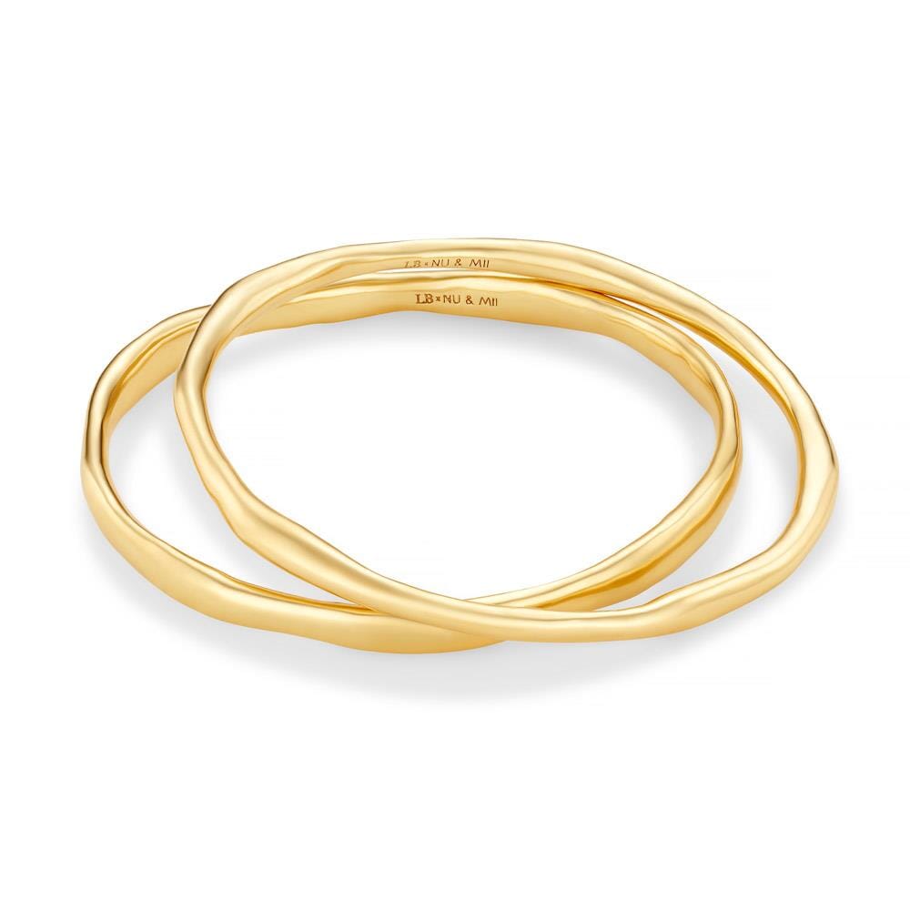 Liv Bentley Molten Duo Gold Plated Bangle Set