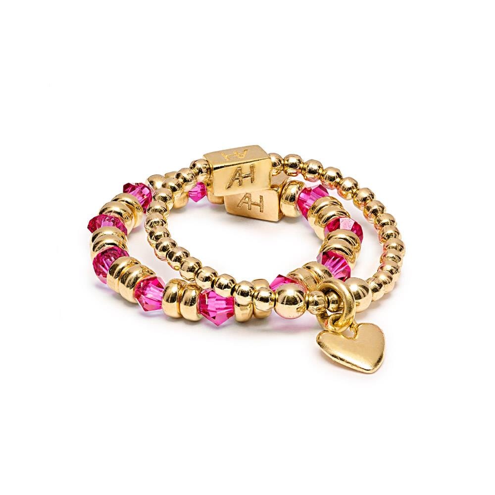 Kaleidoscope Gold Plated Ring Stack - Choice of Colour