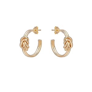 Outlet Lover's Knot Gold Plated Earrings