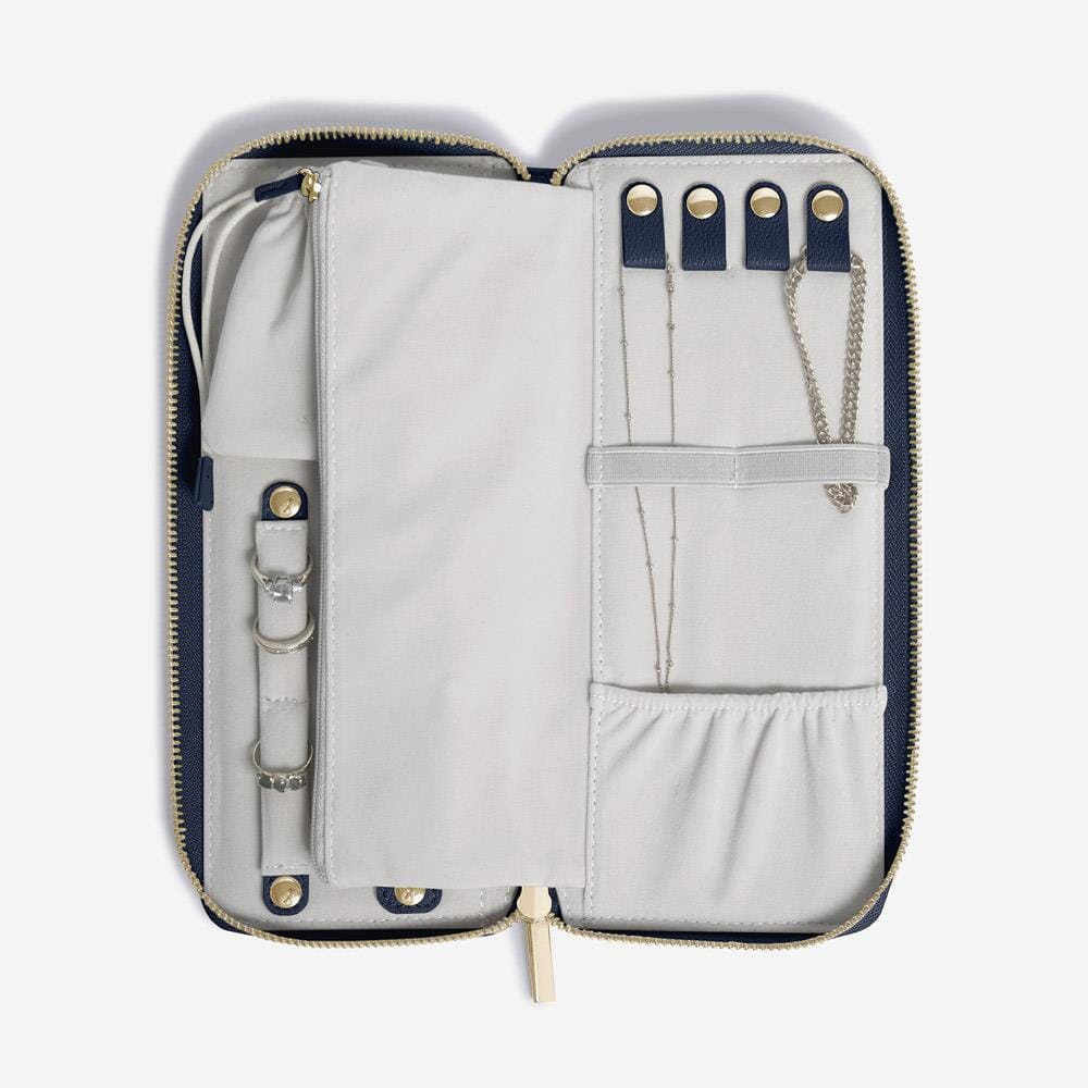 Stackers Navy Blue Jewellery Roll