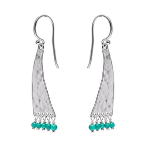 Harlequin Turquoise Silver Earrings