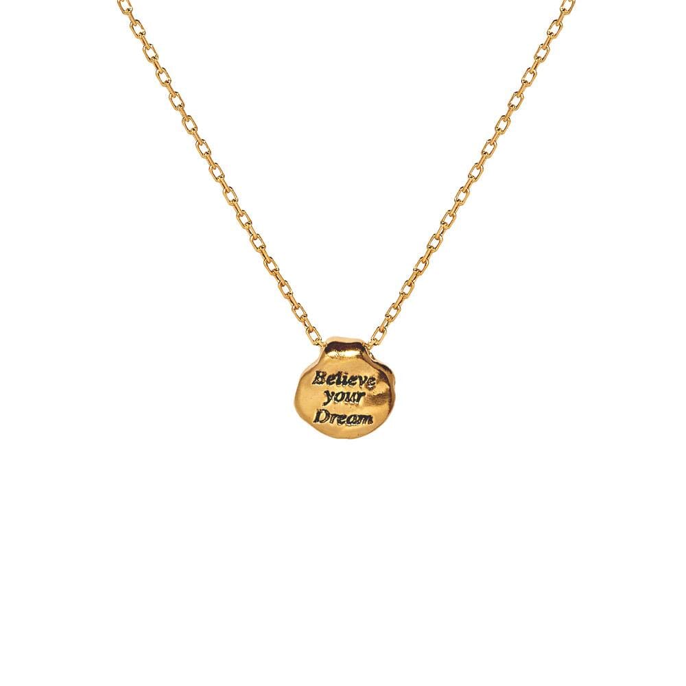 Outlet Affirmation Gold Plated Necklace - Choice of Quote
