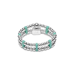 Turquoise Duet Silver Ring