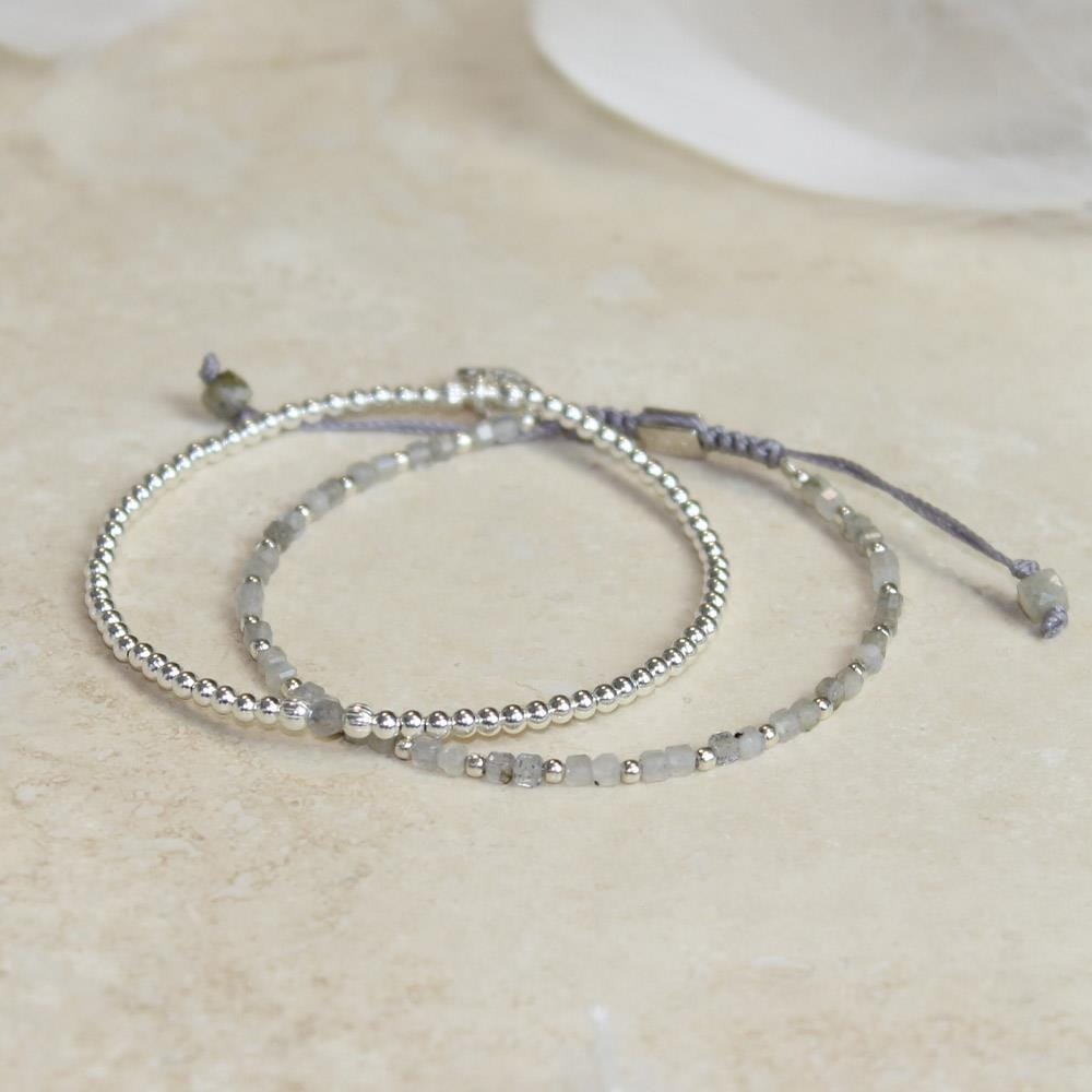 Labradorite Duo Silver Stack