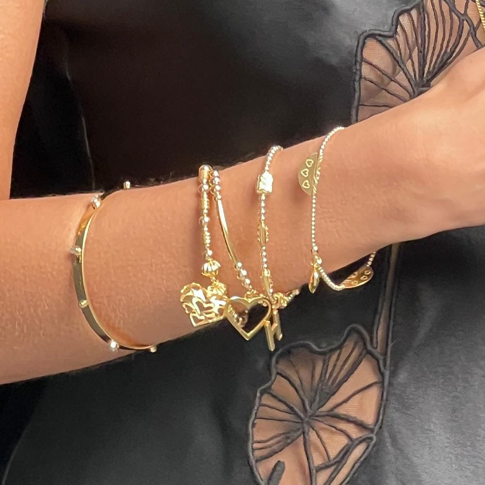 Inti Hearts Gold Plated  Stack