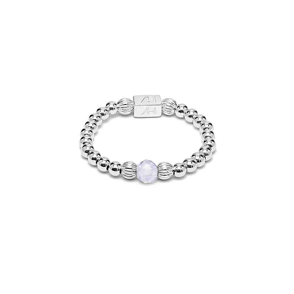 Aster Silver Ring - Opalite Moonstone