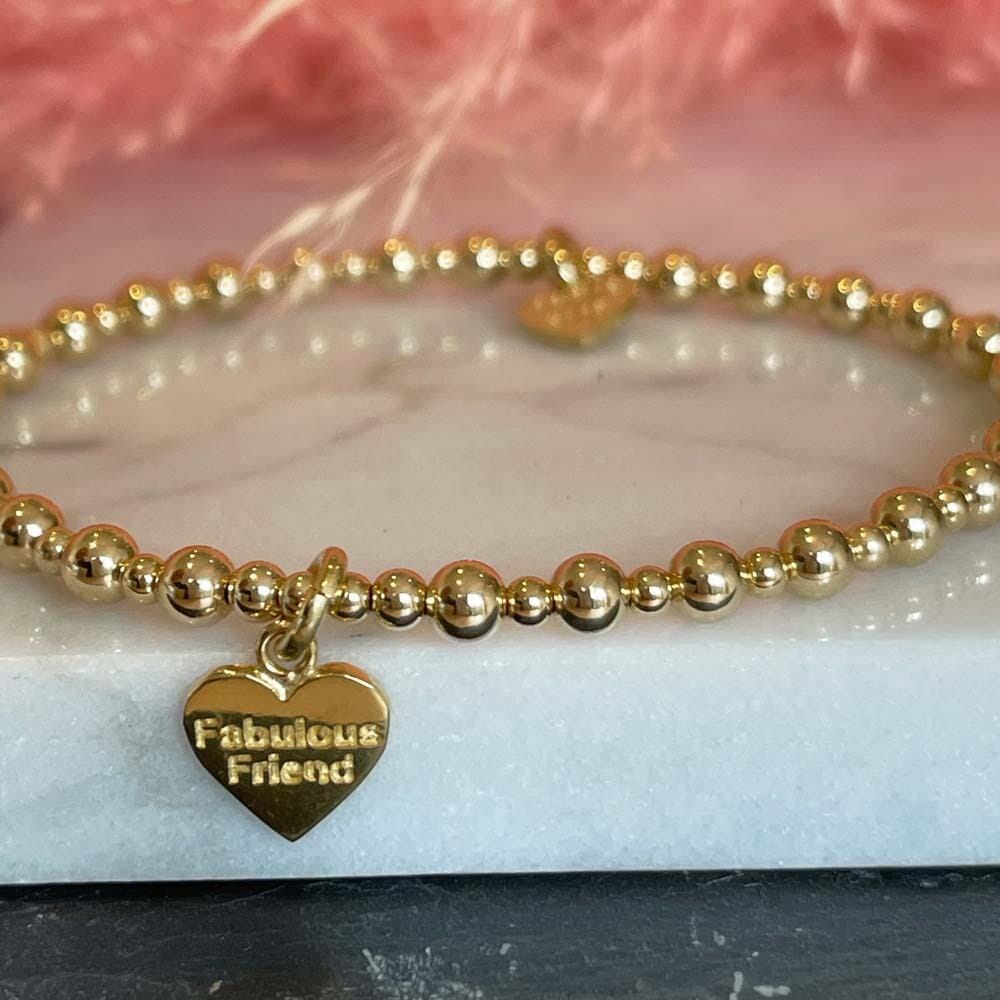 Mini Orchid Gold Charm Bracelet - Fabulous Friend