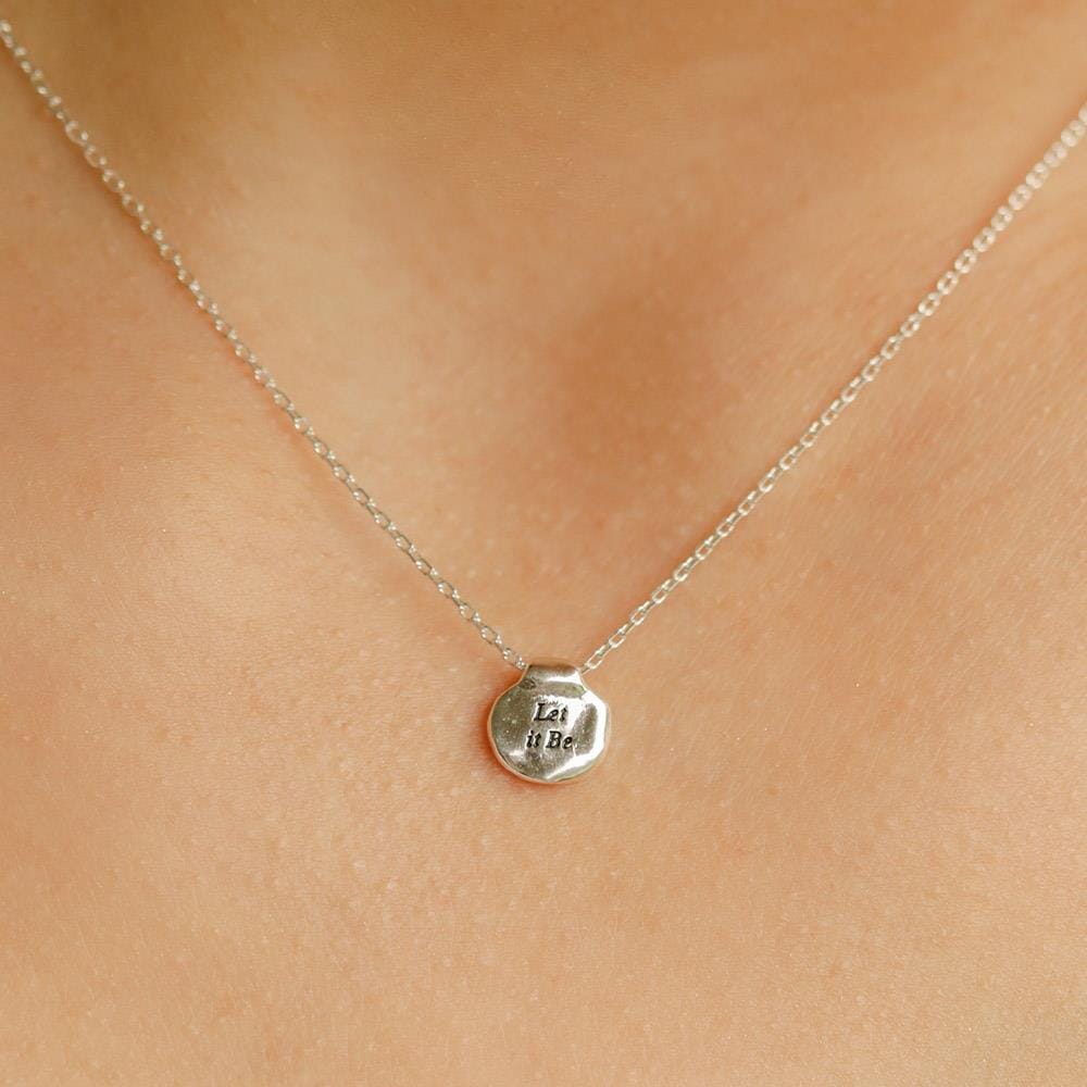Outlet Affirmation Silver Necklace - Choice of Quote