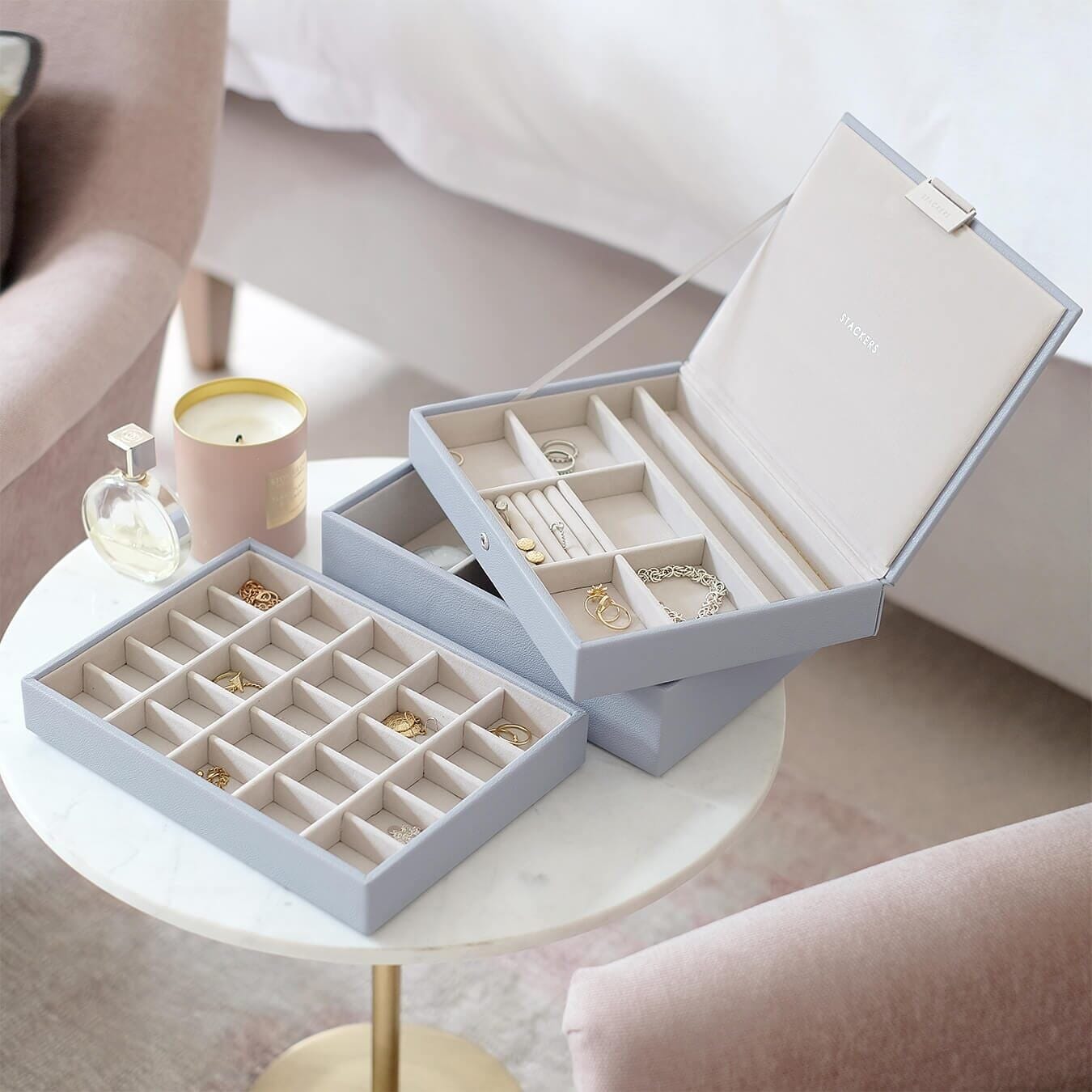 Stackers Lavender Classic Set of 3 Jewellery Box