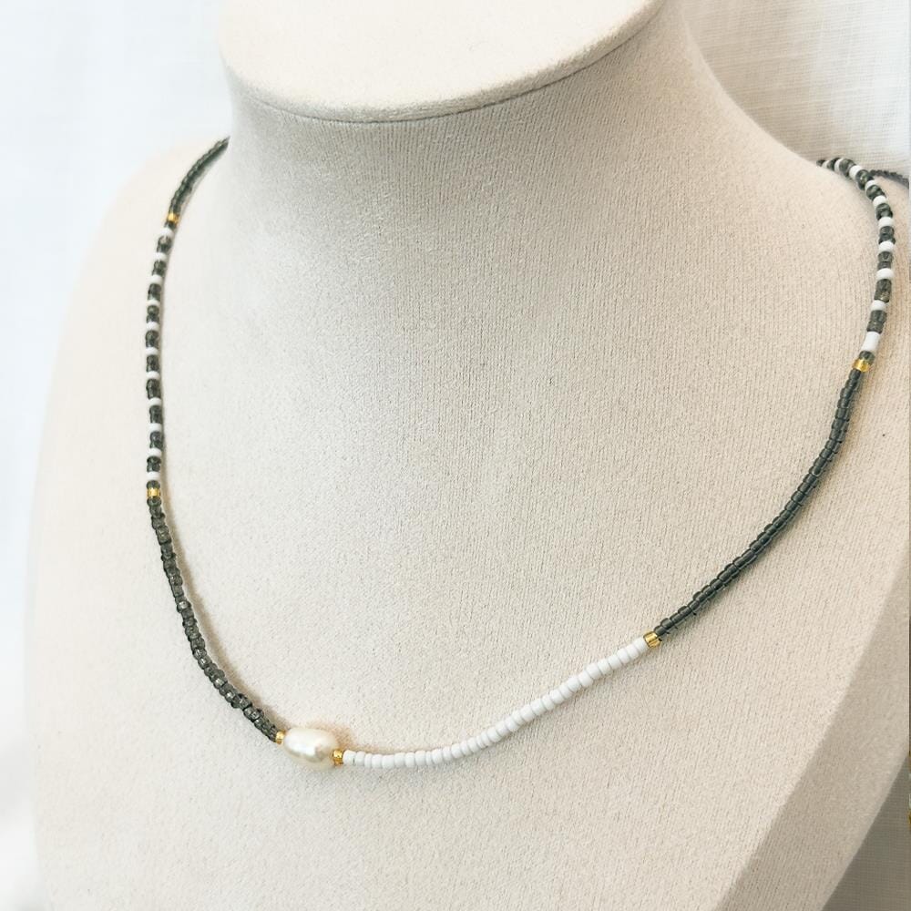 Marianne Pearl Beaded Necklace - Choice of Colours