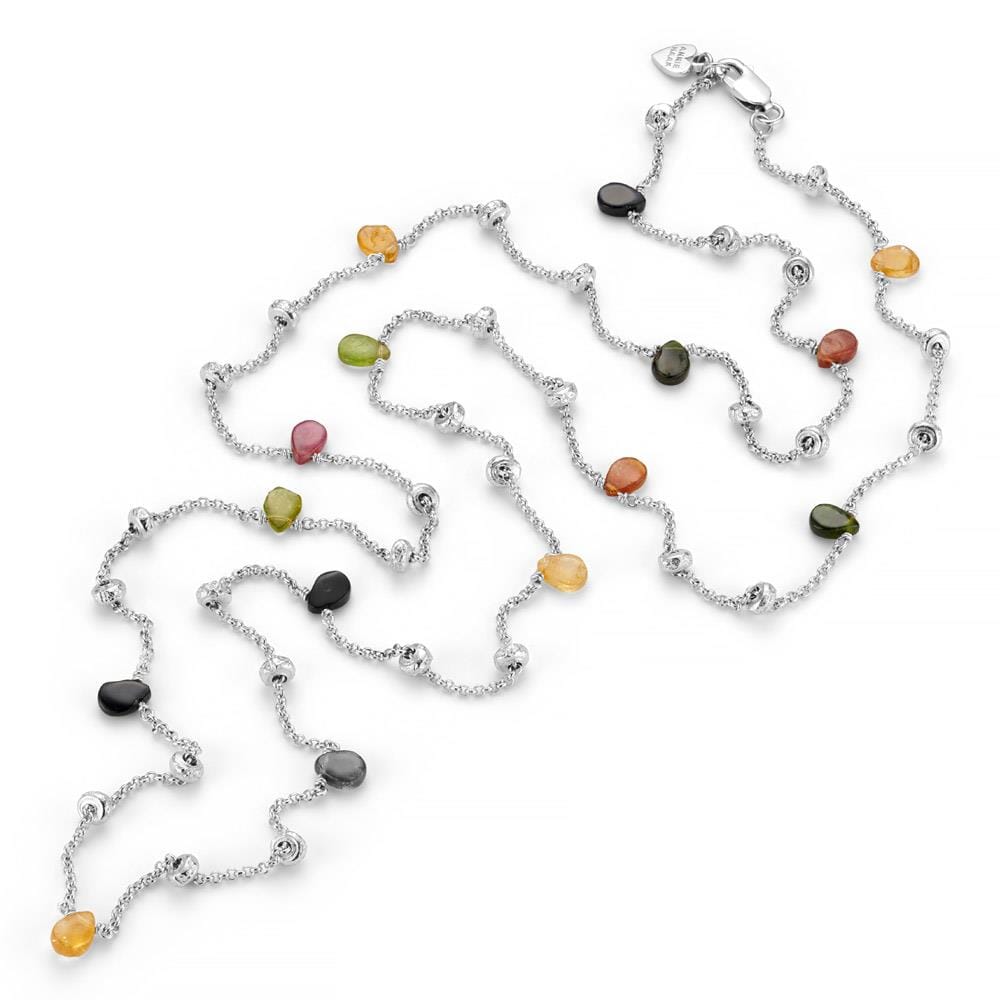 Precious Silver Necklace - Tourmaline