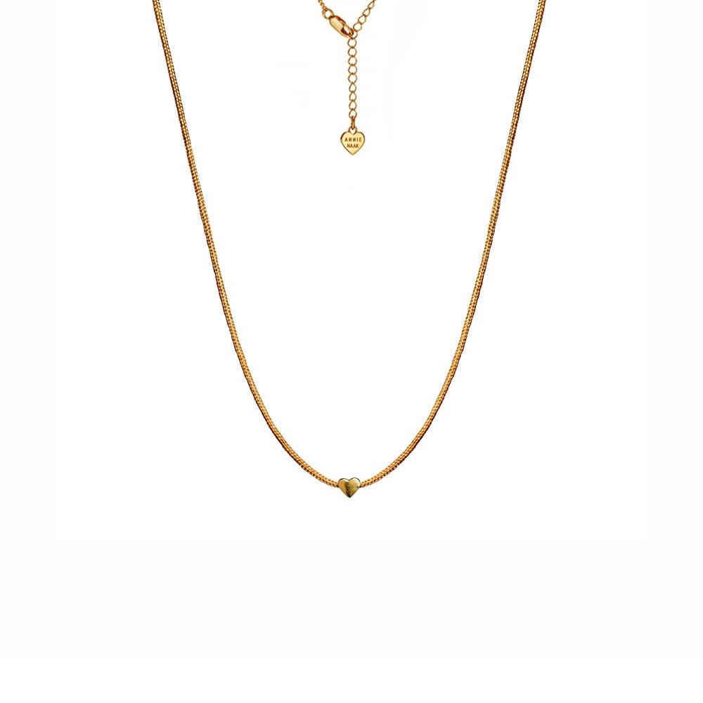 Harmony Heart Gold Plated Necklace - Natural