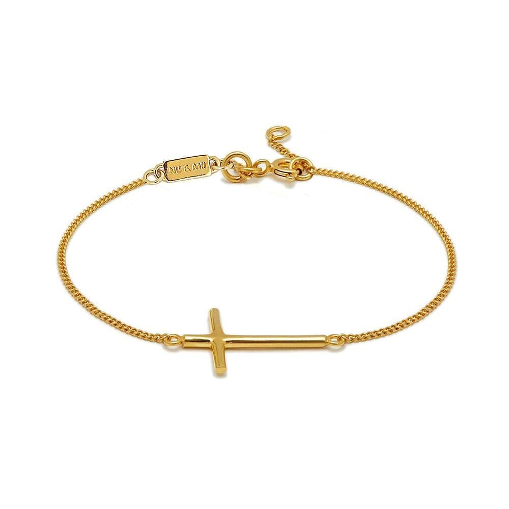 gold cross bracelet for women