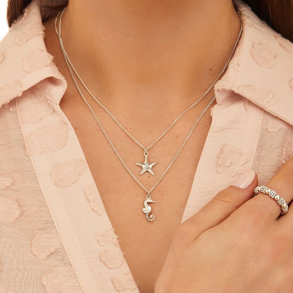 Outlet Seahorse Silver Necklace