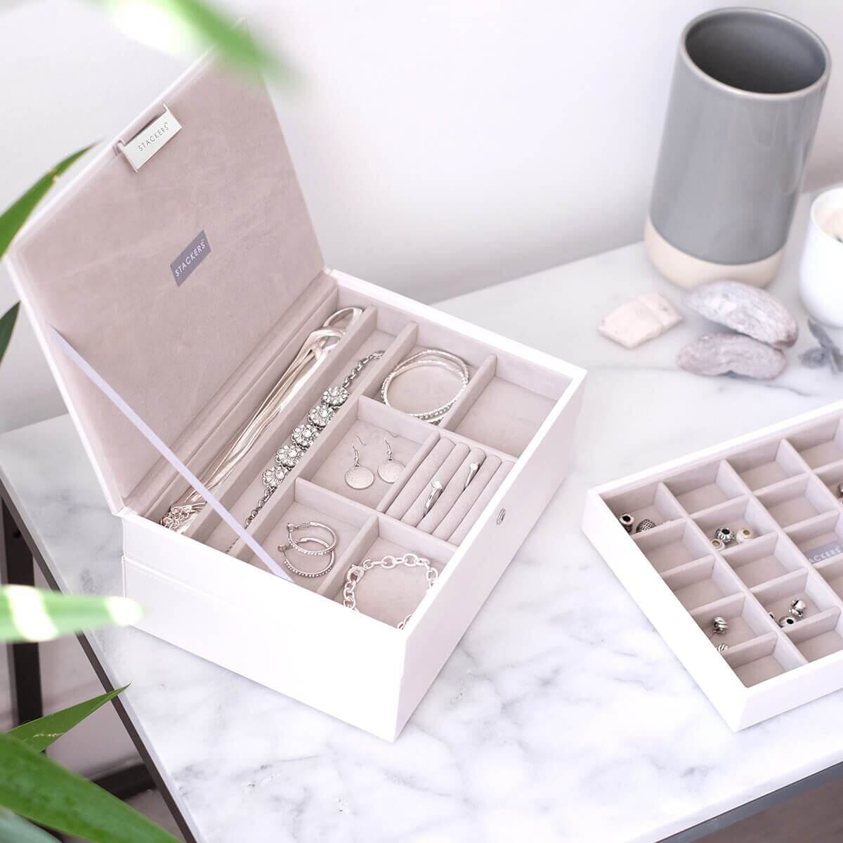 Stackers White Classic Jewellery Box - Set of 3
