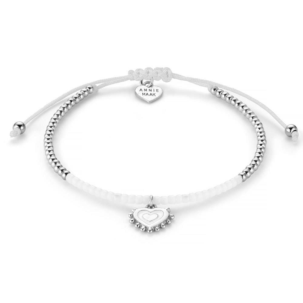 Outlet Enamel Heart Silver Friendship Bracelet - Choice of Colour