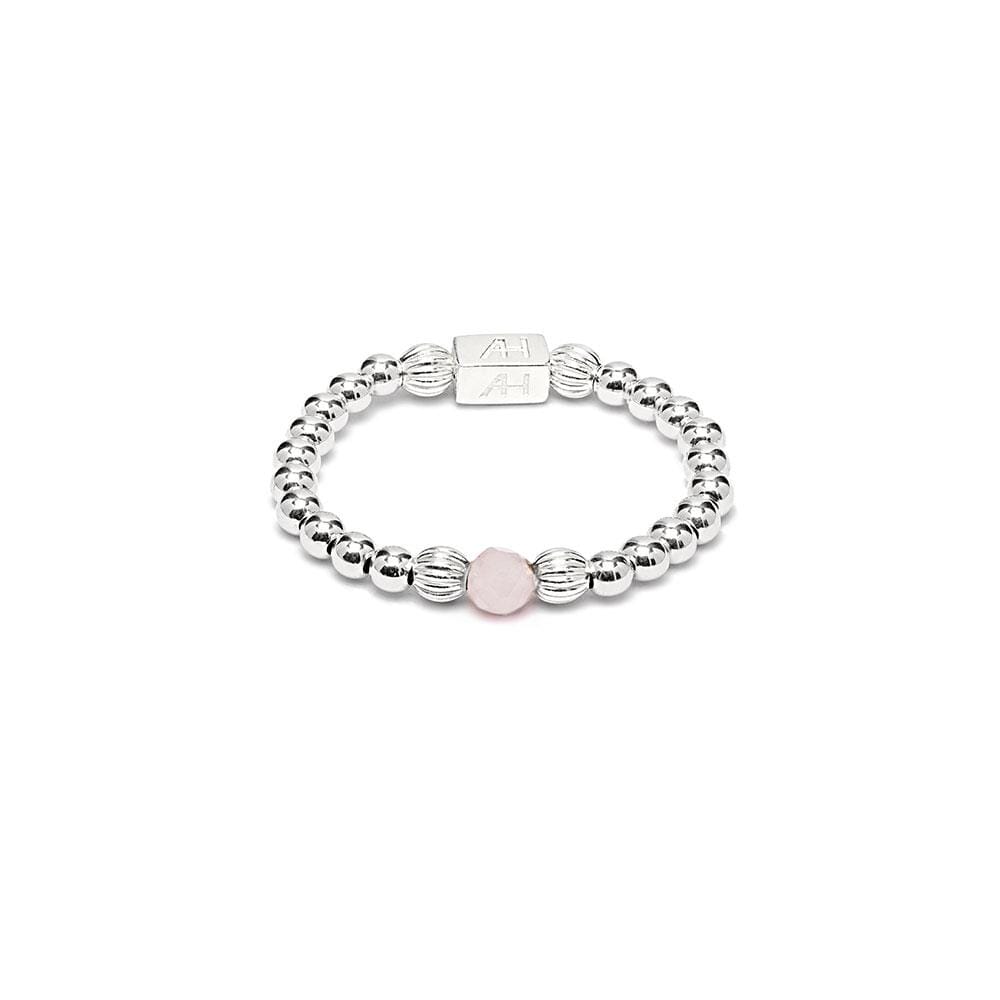 Aster Silver Ring - Rose Quartz