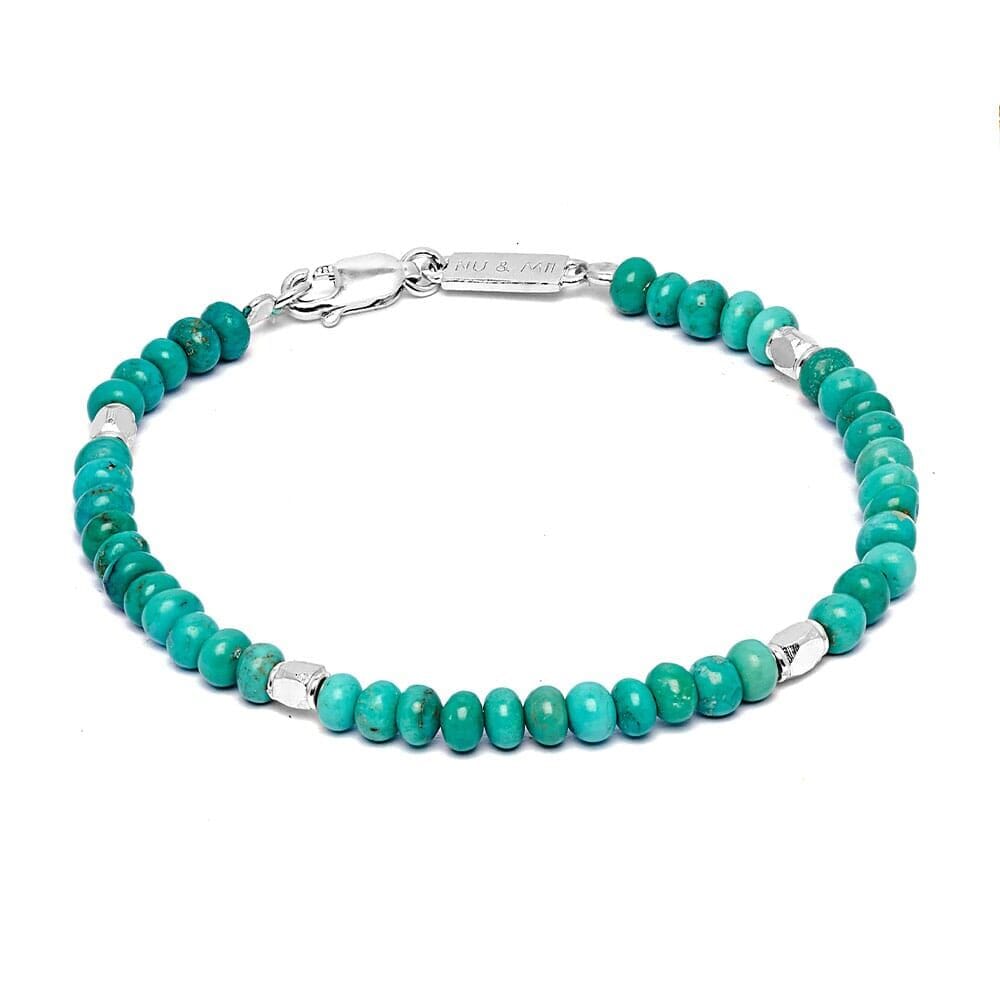 NU & MII Boho Silver Bracelet - Ocean Blue
