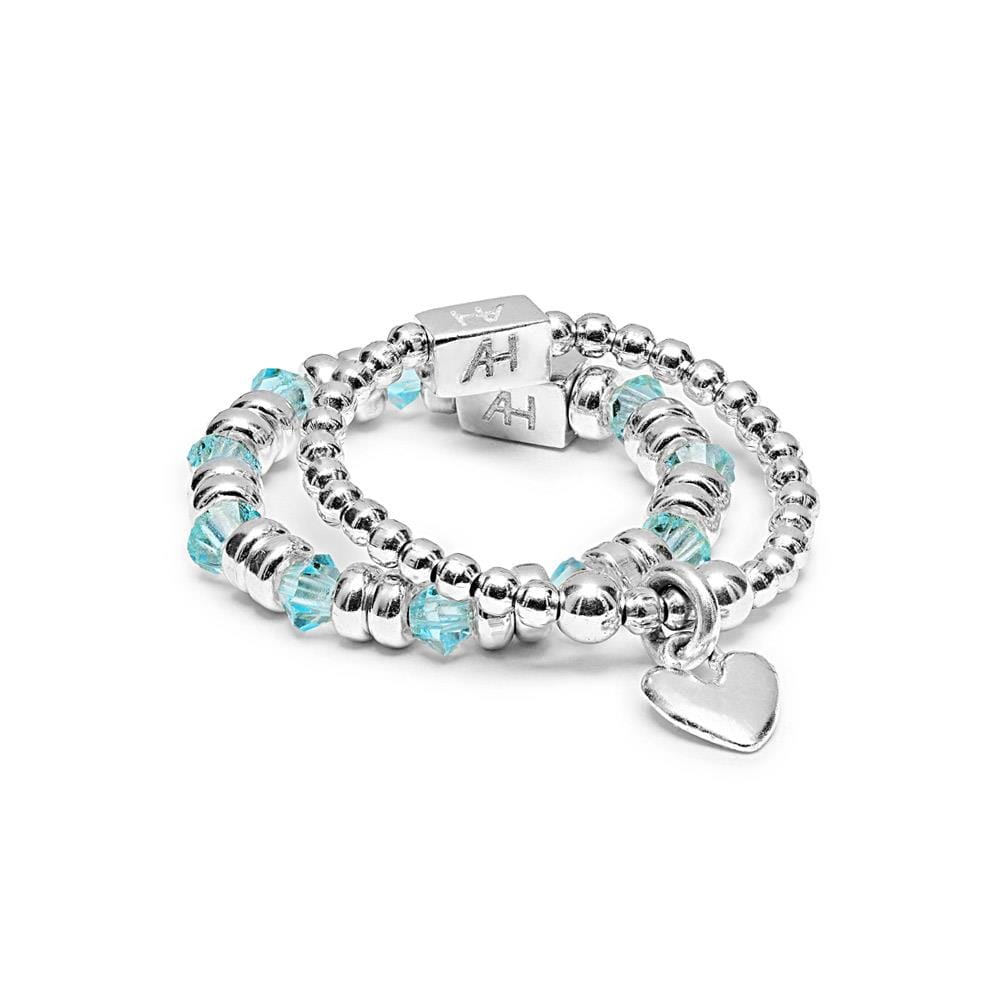 Kaleidoscope Silver Ring  Stack - Choice of Colour
