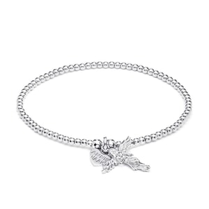 Santeenie Sterling Silver Charm Bracelet - My Guardian Angel