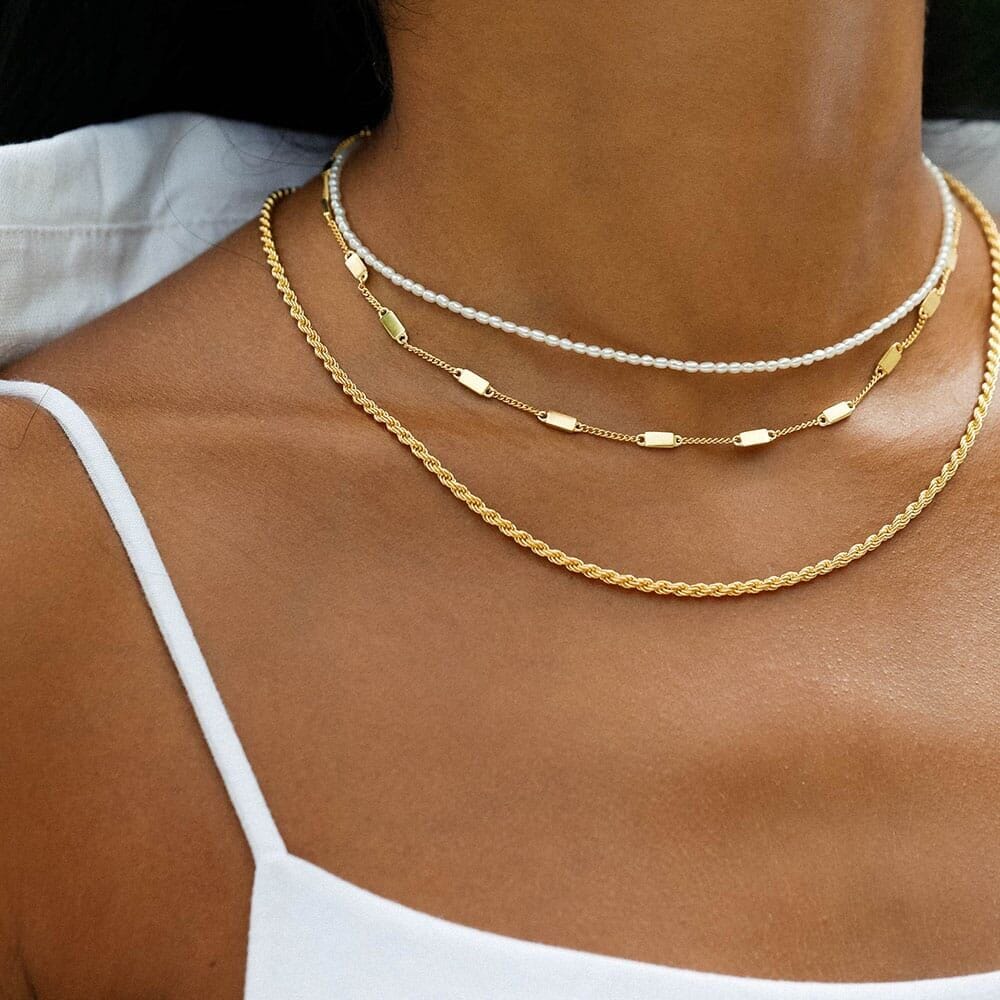 NU & MII Luella Pearl Gold Necklace