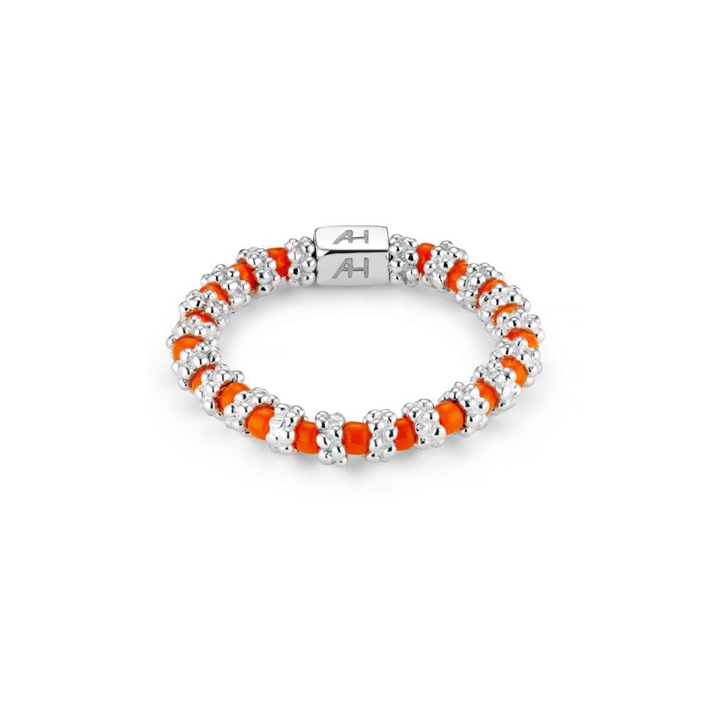 Boho Orange Ring stack