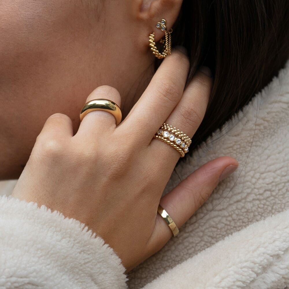 NU & MII Chloe Gold Plated Ring