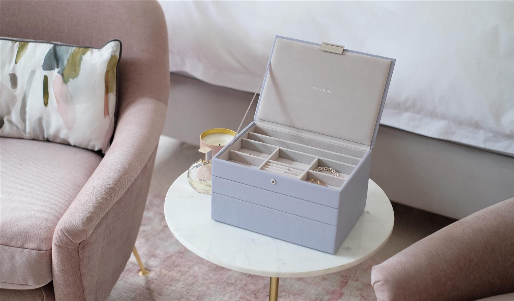 Stackers Lavender Classic Set of 3 Jewellery Box