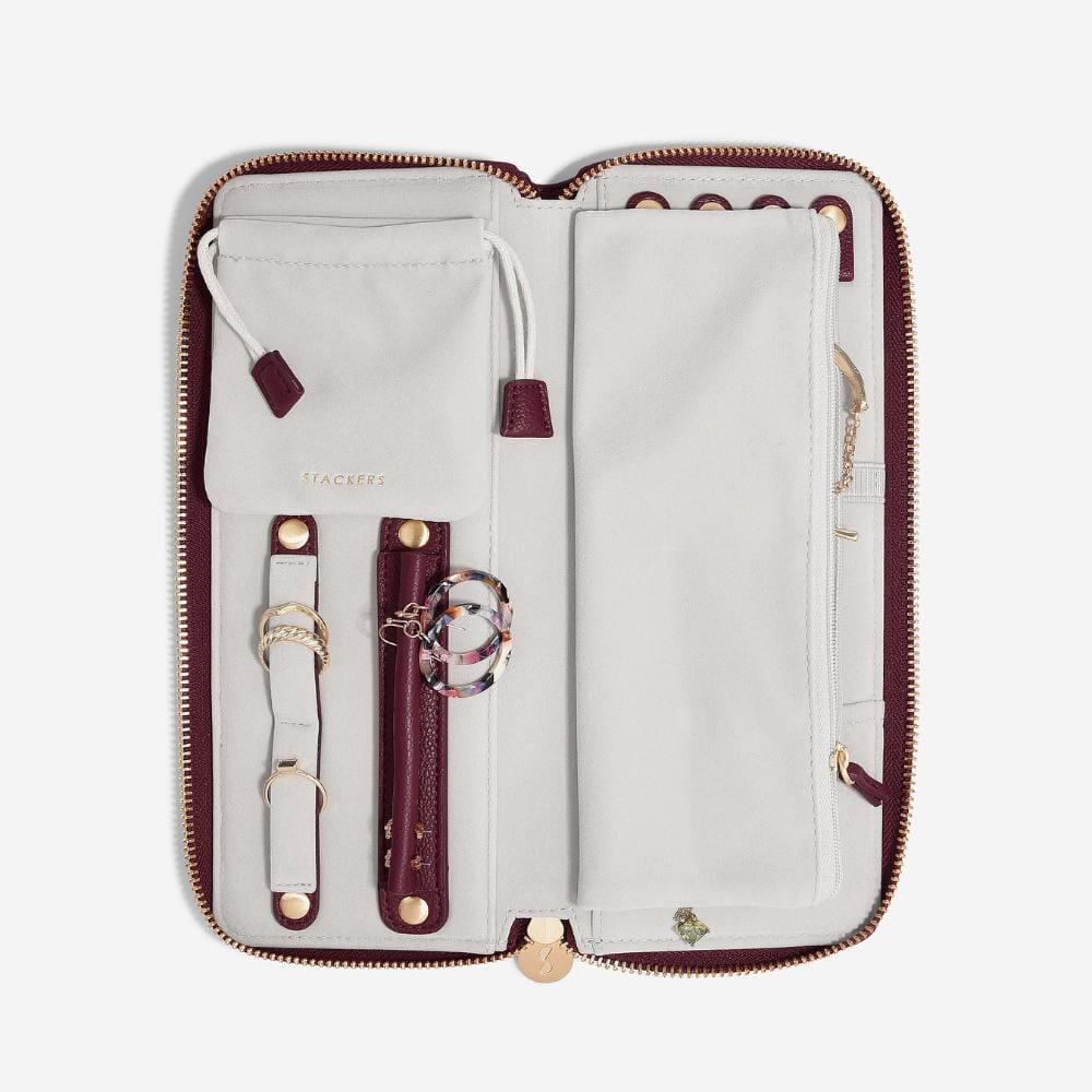 Stackers Jewellery Roll – Burgundy