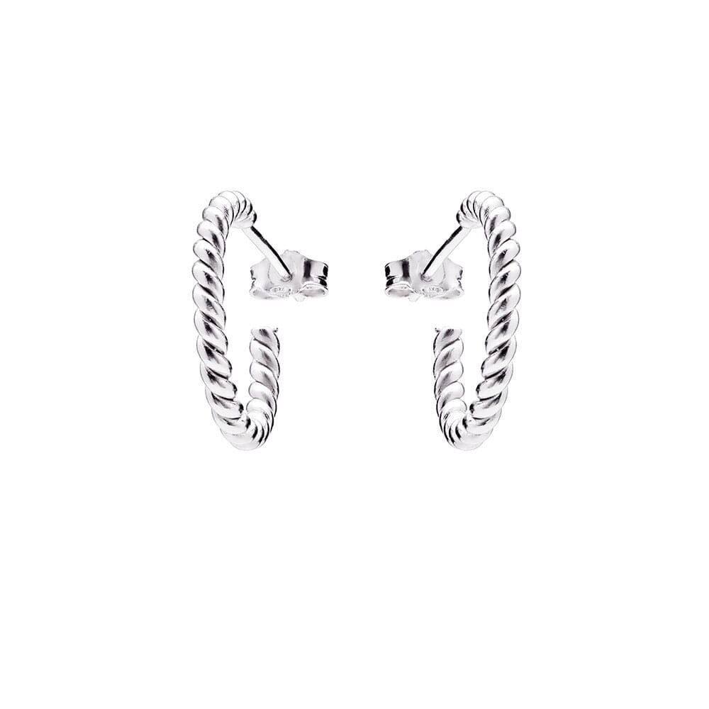 Twisted Silver Earrings