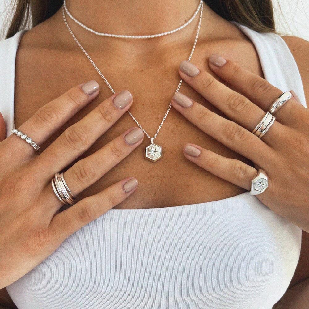 Outlet NU & MII Havana Star Silver Necklace