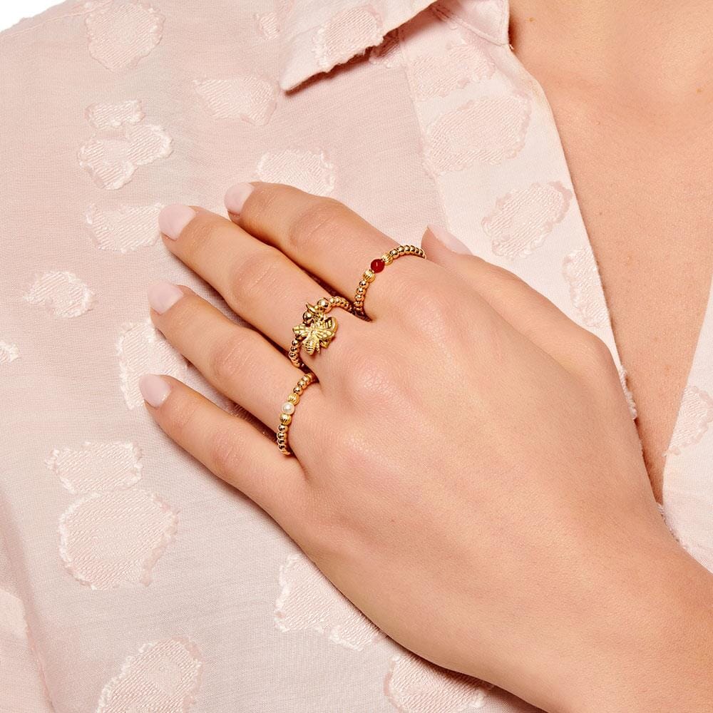 Aster Gold Ring - Pearl