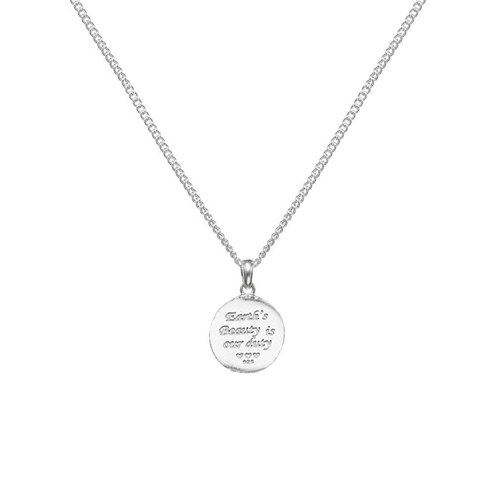 Creation Round Silver Necklace - Earth's Beauty is our Duty