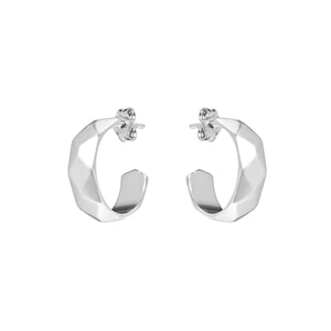 NU & MII Grace Silver Hoop Earrings