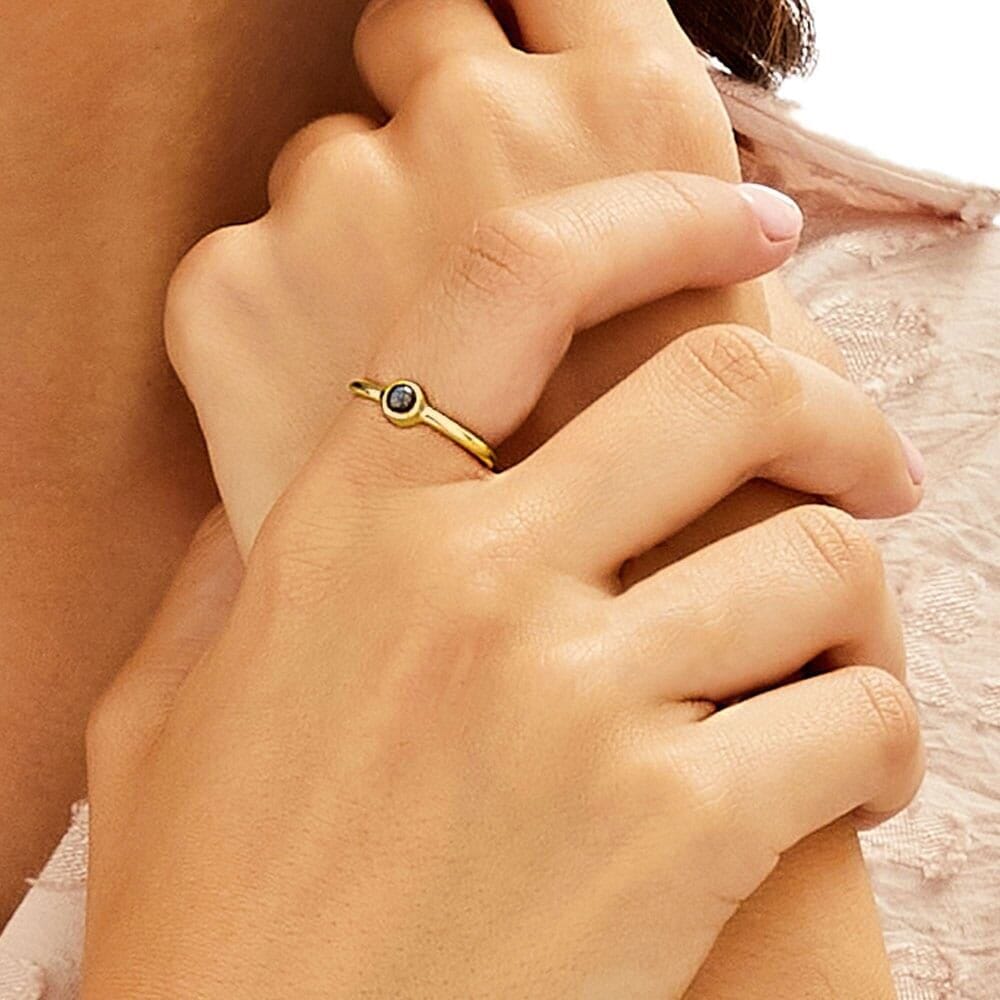 Outlet Labradorite Gold Ring