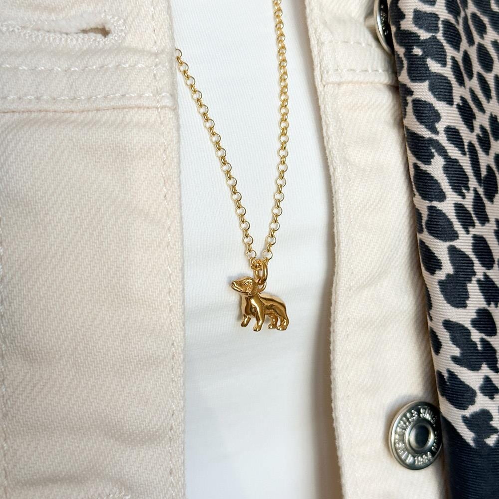 Outlet Dachshund Dog Charm Gold Plated Necklace