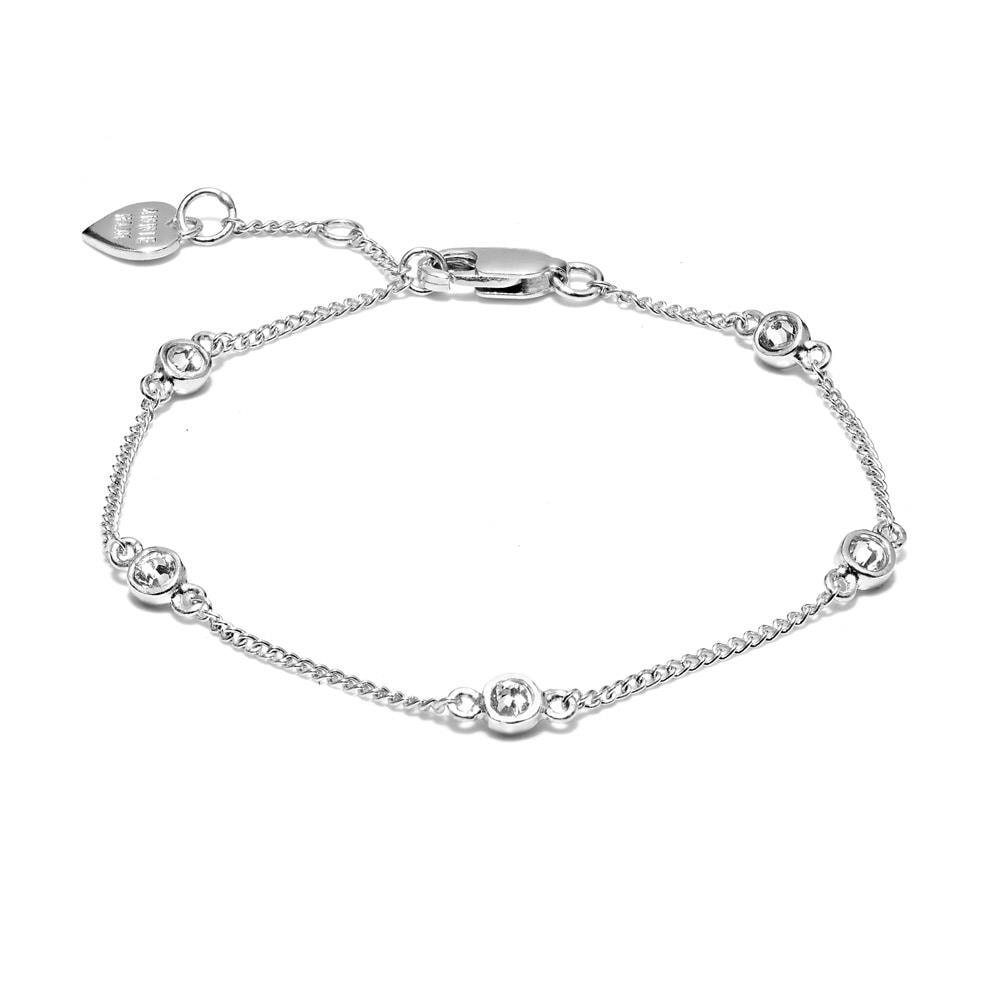 Edith Crystal Silver Chain Bracelet - Annie Haak